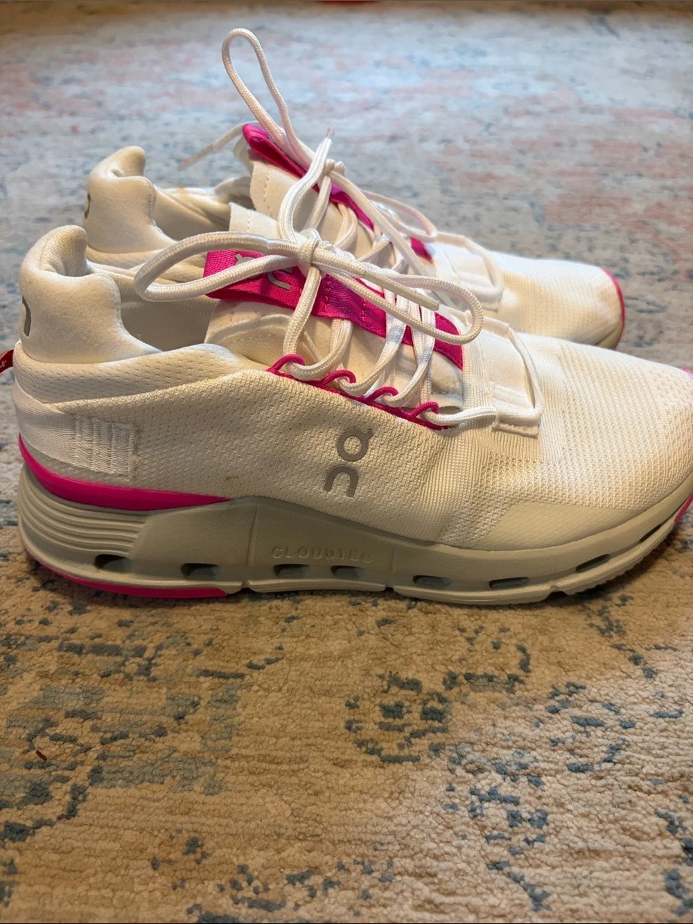 On Cloudwomen Cloudace White/Pink Athletic Shoes